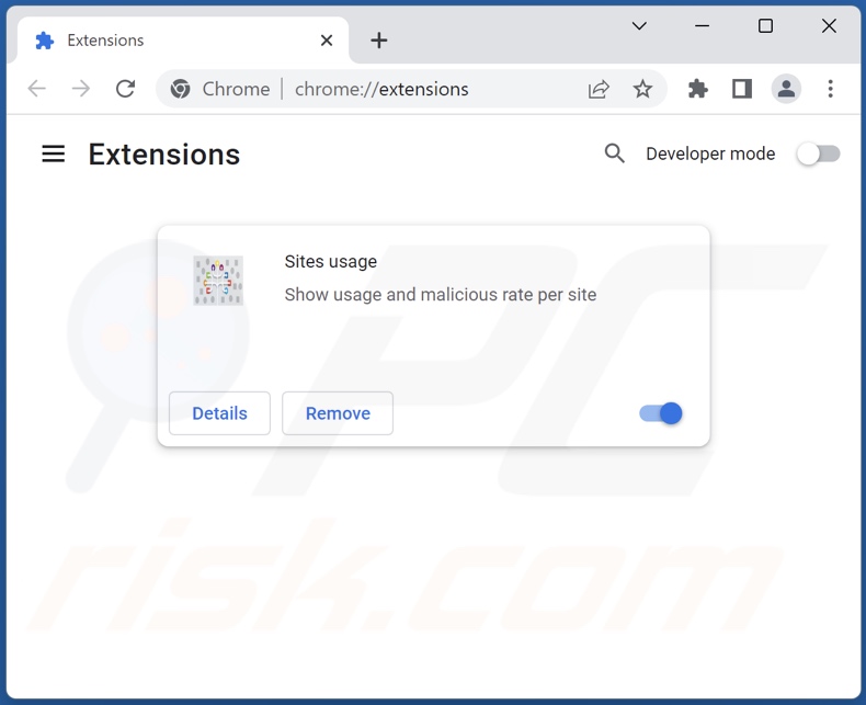 Removing Sites usage ads from Google Chrome step 2