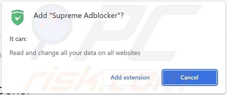 Supreme Adblocker adware