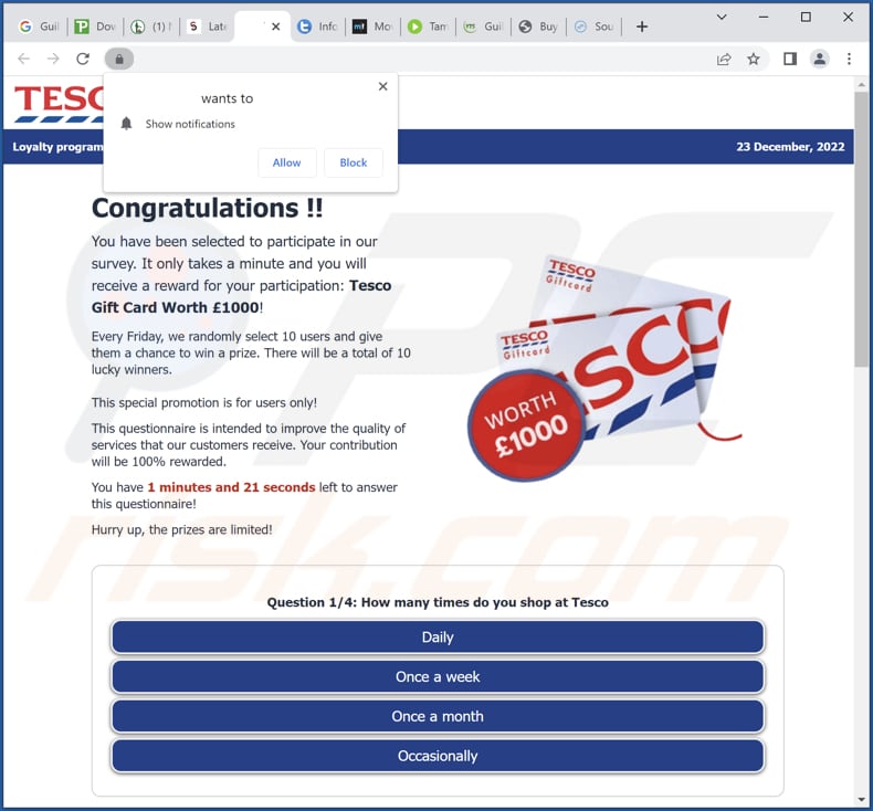 TESCO Loyalty Program scam