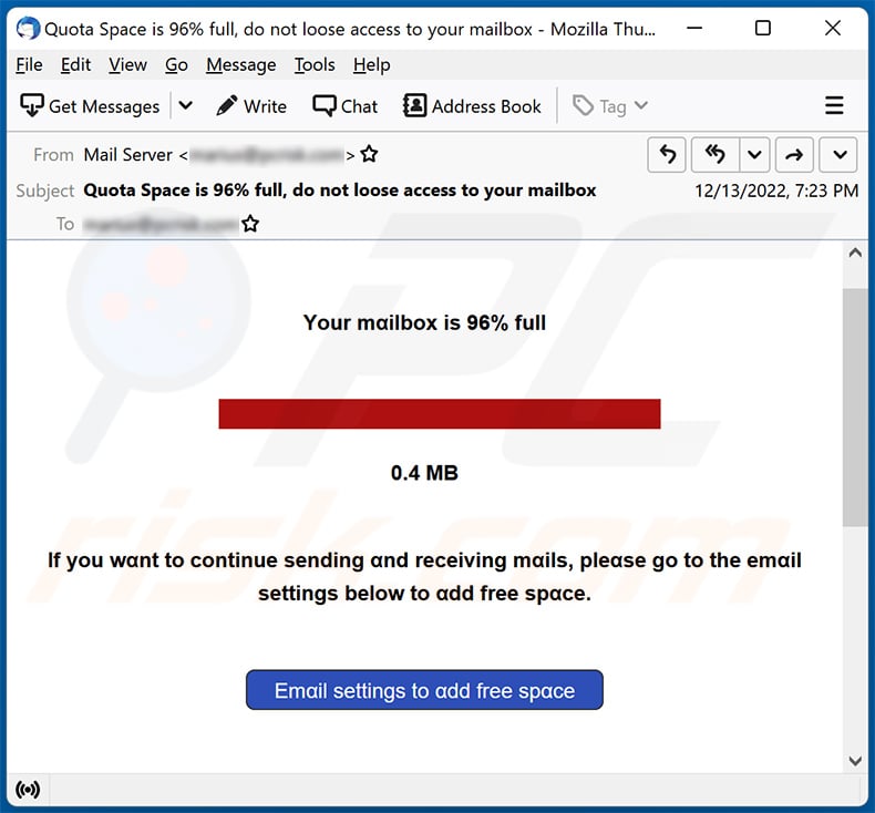 Your Outlook Is Full Email Scam - Removal and recovery steps (updated)