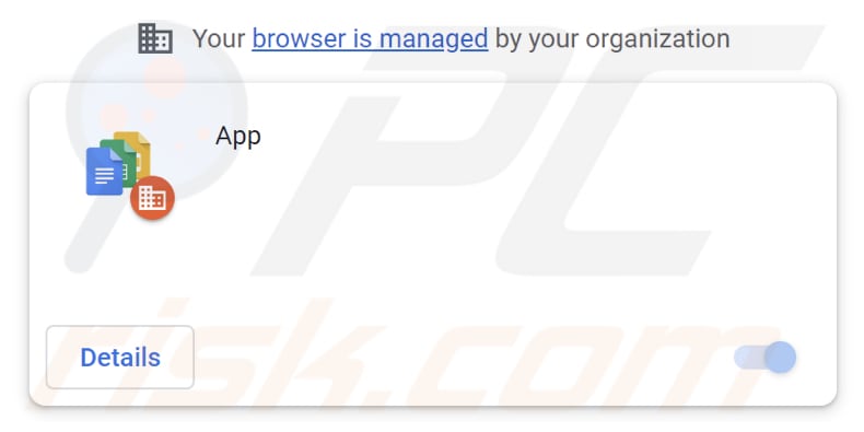 App extension browser hijacker