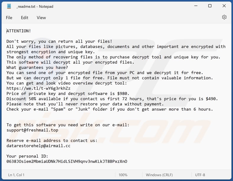 Assm ransomware text file (_readme.txt)