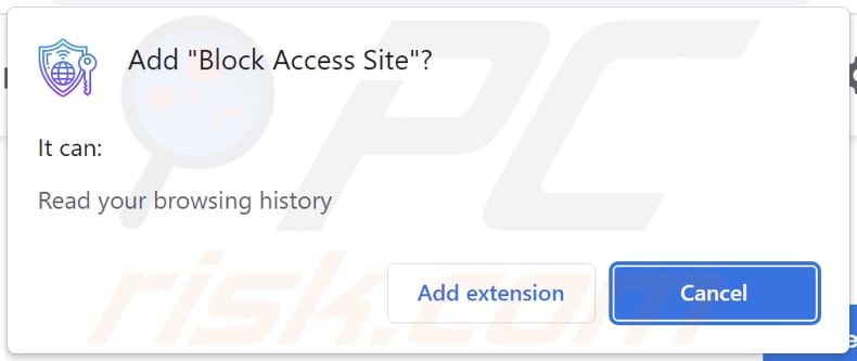 Block Access Site adware