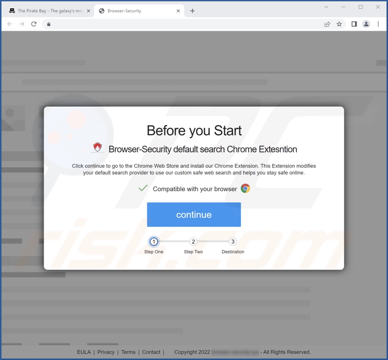 Website used to promote Browser-Security browser hijacker