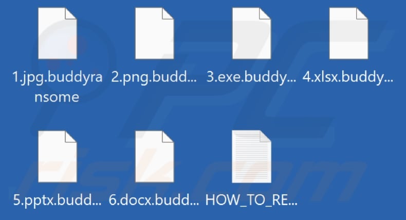 Files encrypted by Buddyransome ransomware (.buddyransome extension)