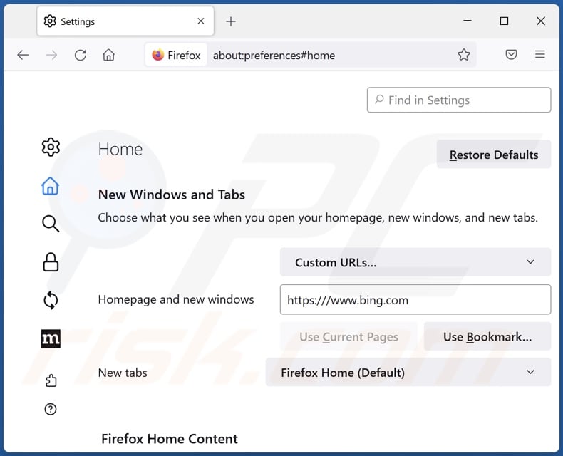 Removing Crypto Currency Converter from Mozilla Firefox homepage