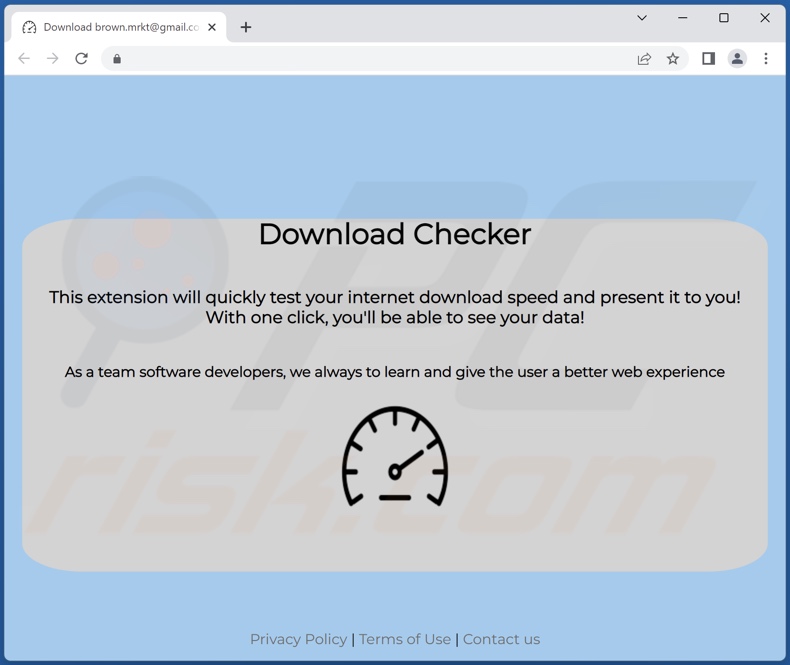 Website promoting Download Checker adware