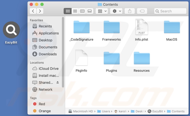 EazyBit adware install folder