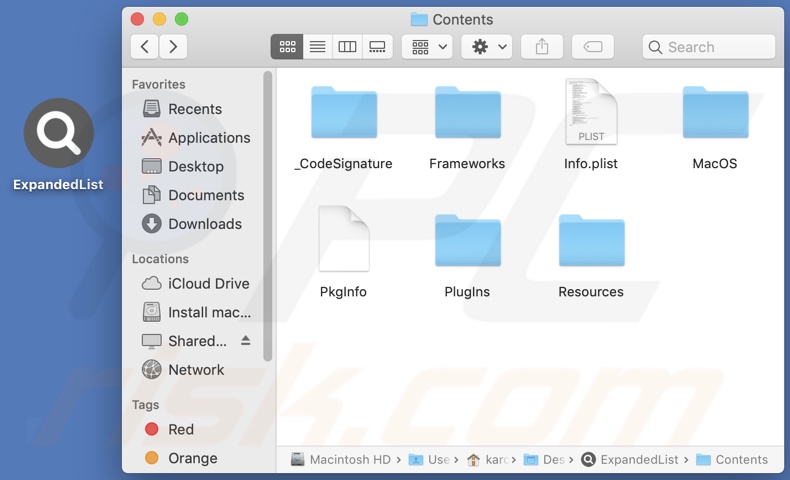ExpandedList adware install folder