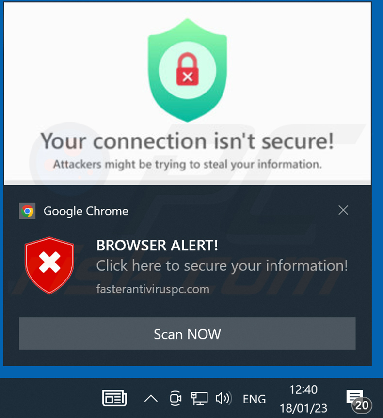 fasterantiviruspc.com browser notification