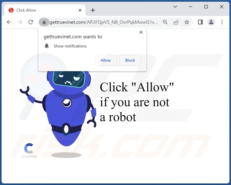 gettruevinet[.]com pop-up redirects