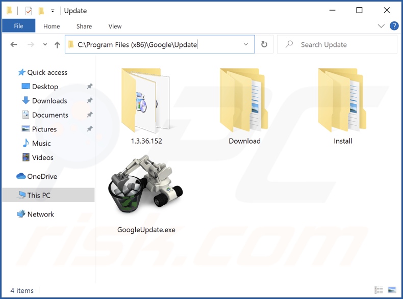 GoogleUpdate installation folder