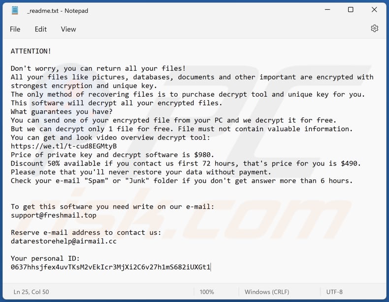 Mzop ransomware text file (_readme.txt)