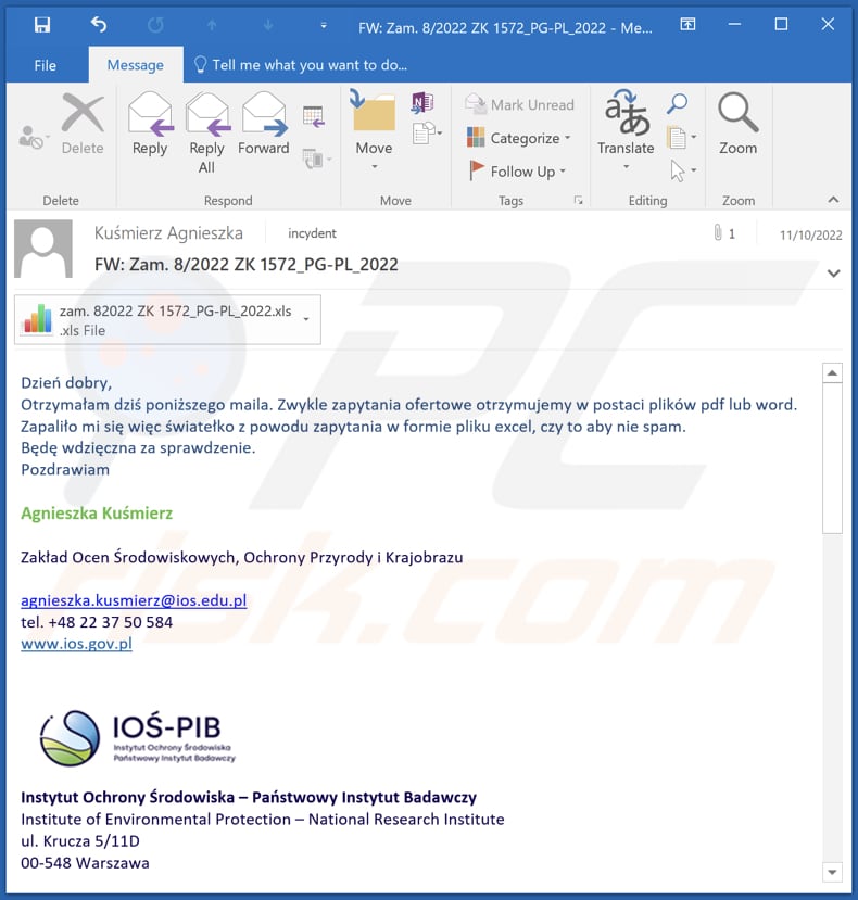 NeedleDropper malware email used to deliver malware