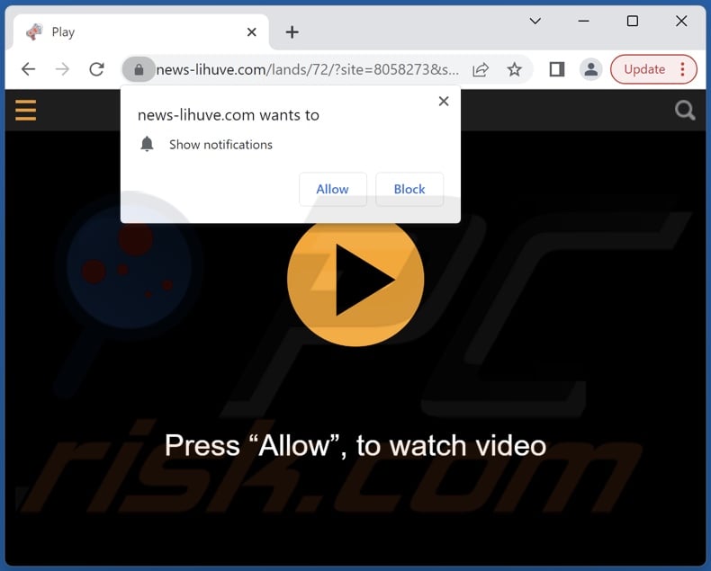 news-lihuve[.]com pop-up redirects