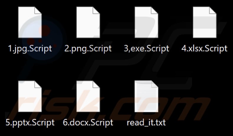 Files encrypted by Script ransomware (.Script extension)
