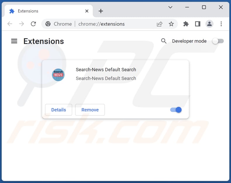 Removing search-news.xyz related Google Chrome extensions