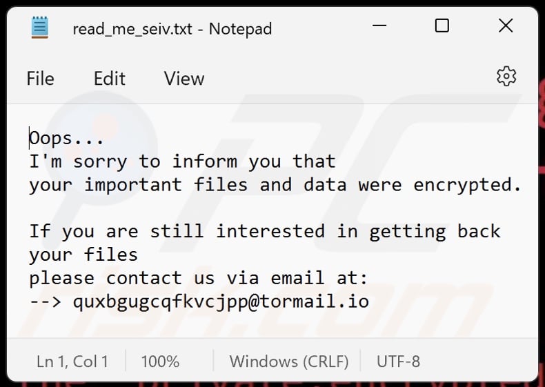 Seiv ransomware text file (read_me_seiv.txt)