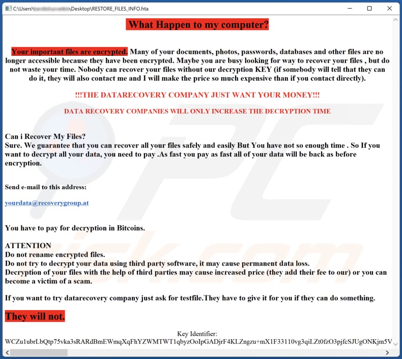 Septwolves ransomware second ransom note (RESTORE_FILES_INFO.hta)