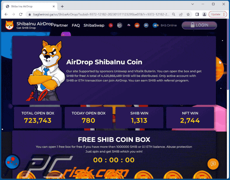 Appearance of ShibaInu AirDrop scam