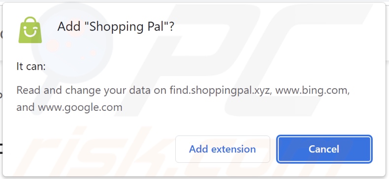 Shopping Pal adware asking for permissions