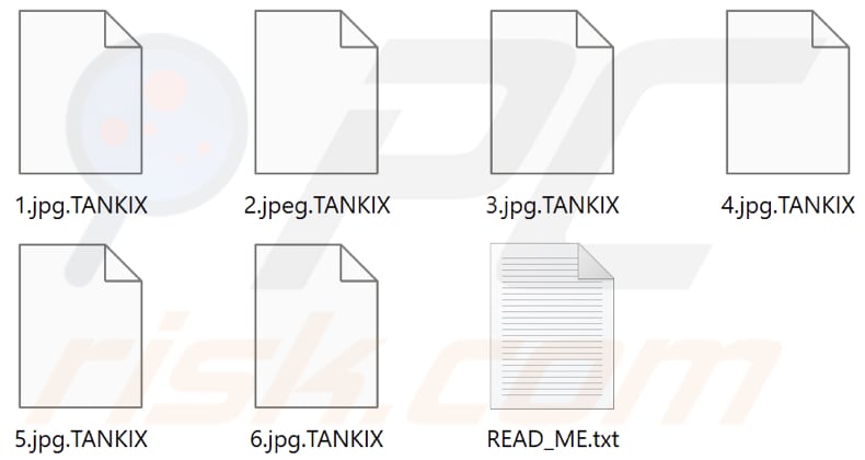Files encrypted by Tanki X ransomware (.TANKIX extension)