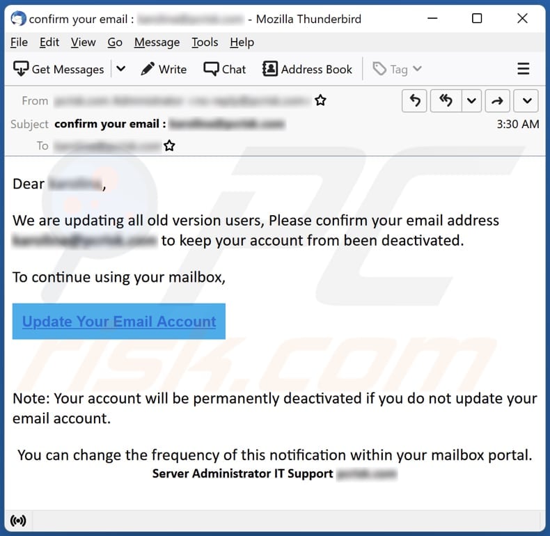 Fake Your Account Is Set To Close Microsoft Email Scam