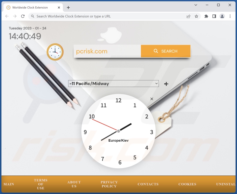 search.worldwideclockextension.com browser hijacker