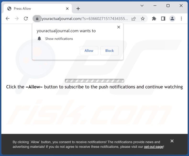 youractualjournal[.]com pop-up redirects