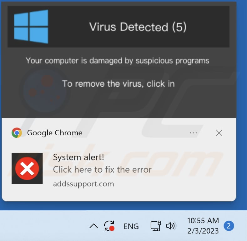 addssupport.com notification ad