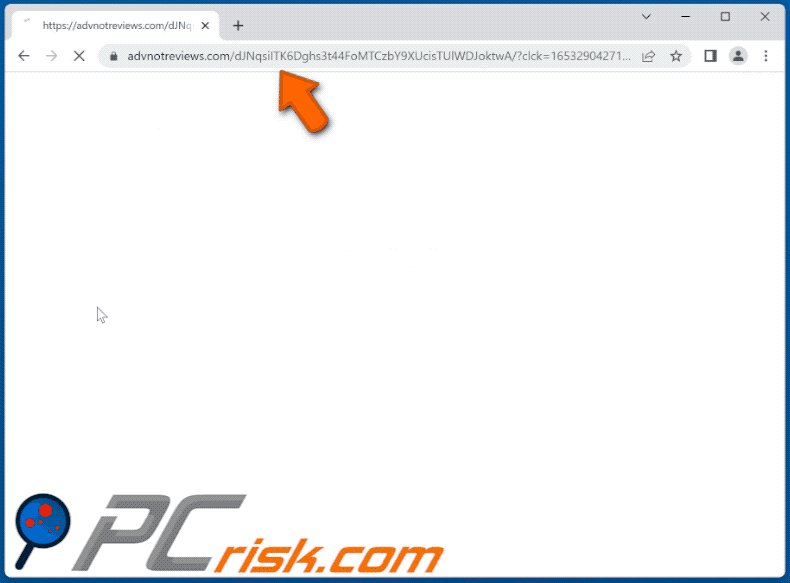 advnotreviews[.]com website appearance (GIF)