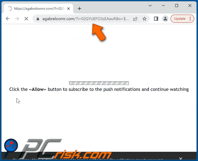 agabreloomr[.]com website appearance (GIF)