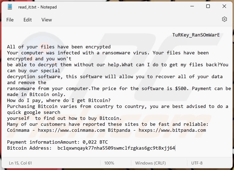 AnGrYTuRkEy ransomware text file (read_it.txt)