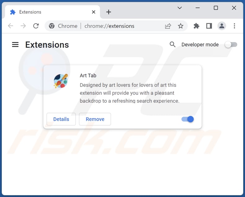 Removing srchinart.com related Google Chrome extensions