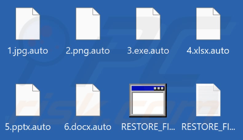Files encrypted by Auto ransomware (.auto extension)