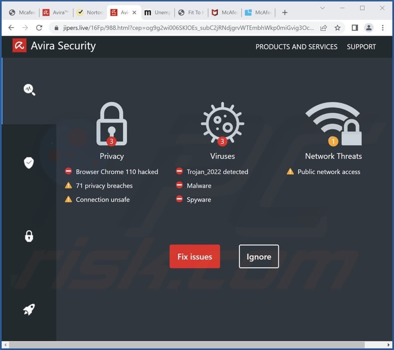 Avira Security scam