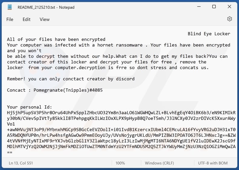 Blind Eye Locker ransomware ransom note (README_[random_digit].txt)