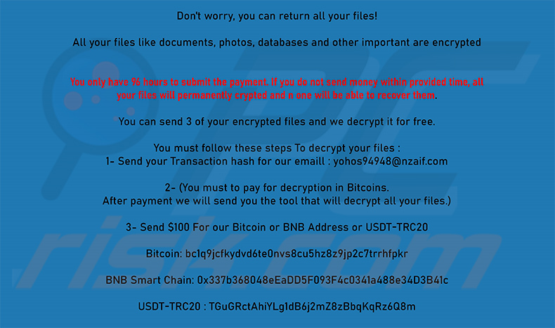 Chaos ransomware desktop wallpaper (2023-02-09)