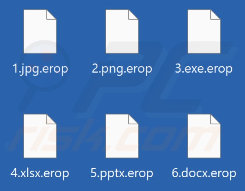 Files encrypted by Erop ransomware (.erop extension)