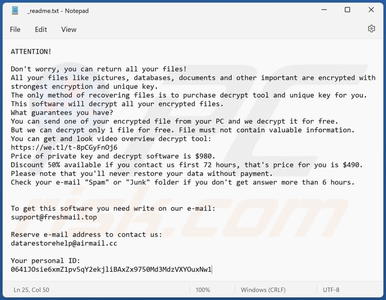 Erop ransomware text file (_readme.txt)