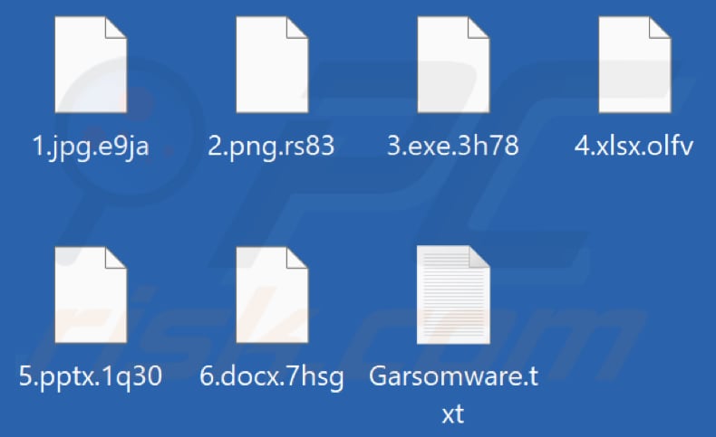 Files encrypted by Garsomware ransomware (.Garsomware extension)