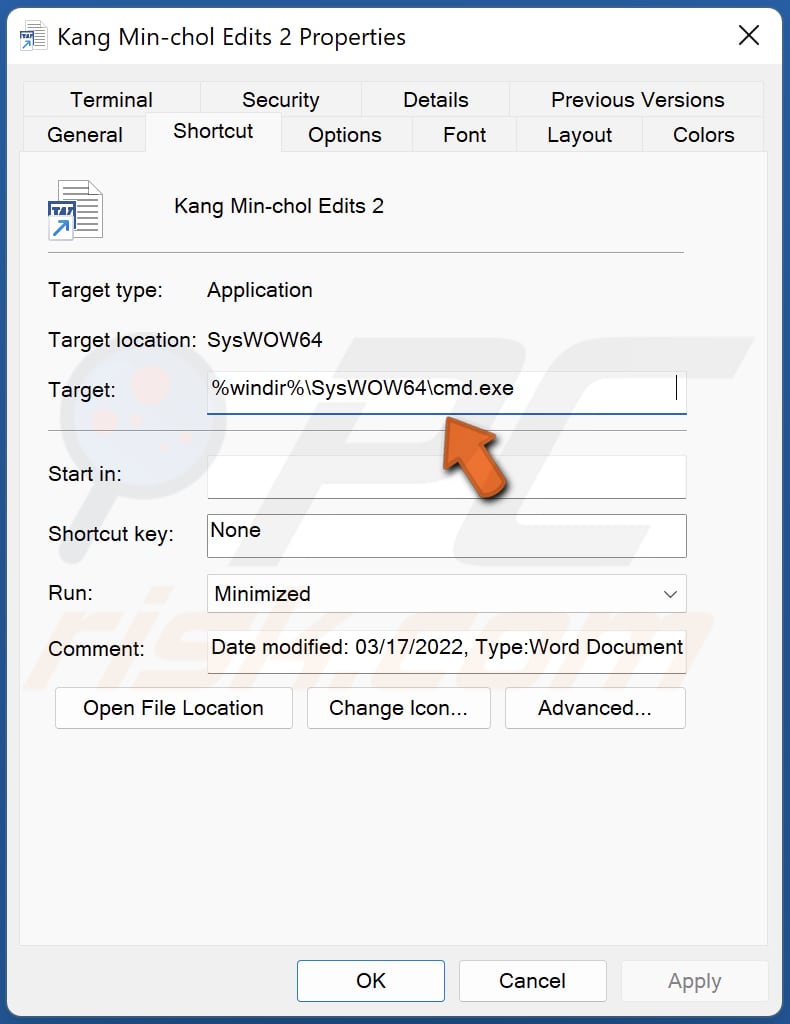 GOLDBACKDOOR malicious file target