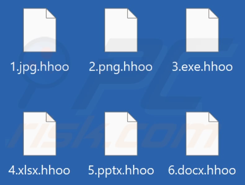 Files encrypted by Hhoo ransomware (.hhoo extension)