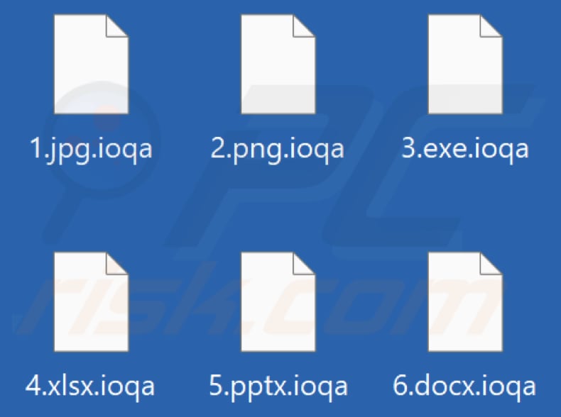 Files encrypted by Ioqa ransomware (.ioqa extension)