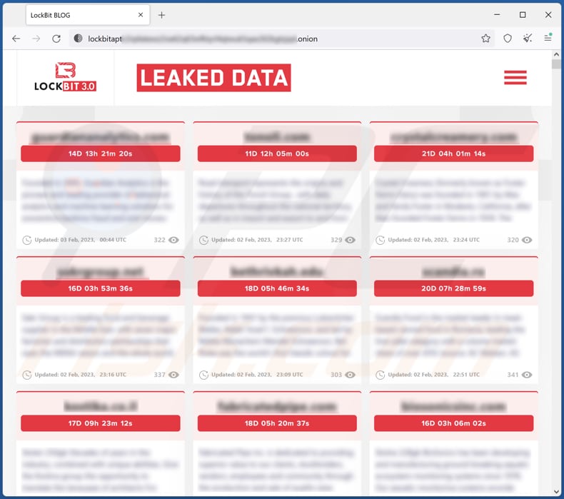 LockBit Green ransomware data leaking site