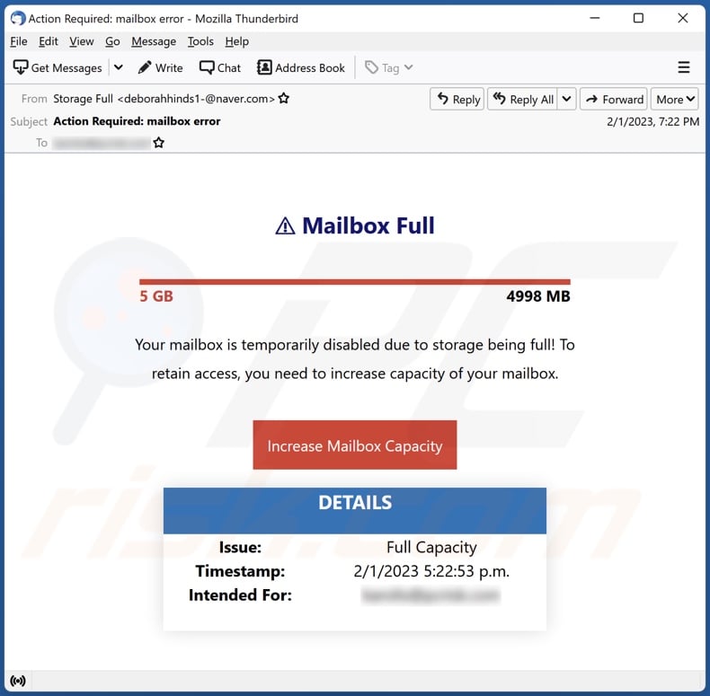 Your Outlook Is Full Email Scam - Removal and recovery steps (updated)