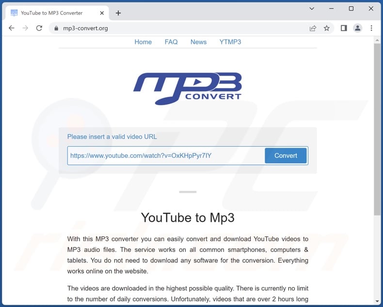 mp3-convert[.]org appearance