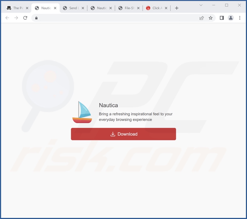 Website used to promote Nautica browser hijacker