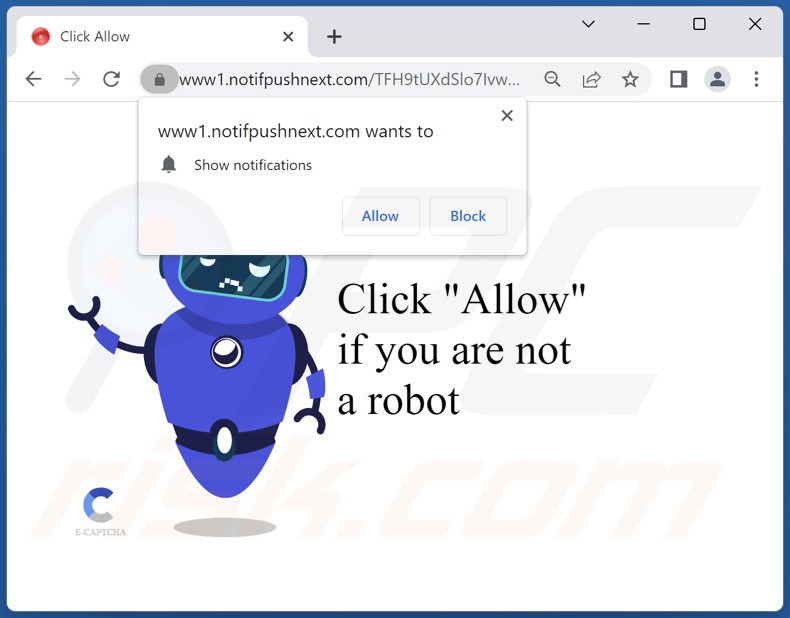 notifpushnext[.]com pop-up redirects