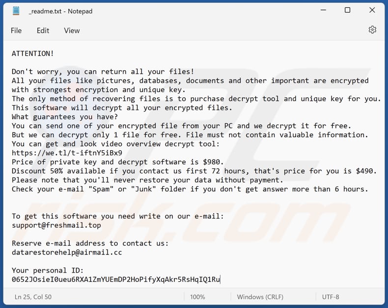 Qowd ransomware text file (_readme.txt)